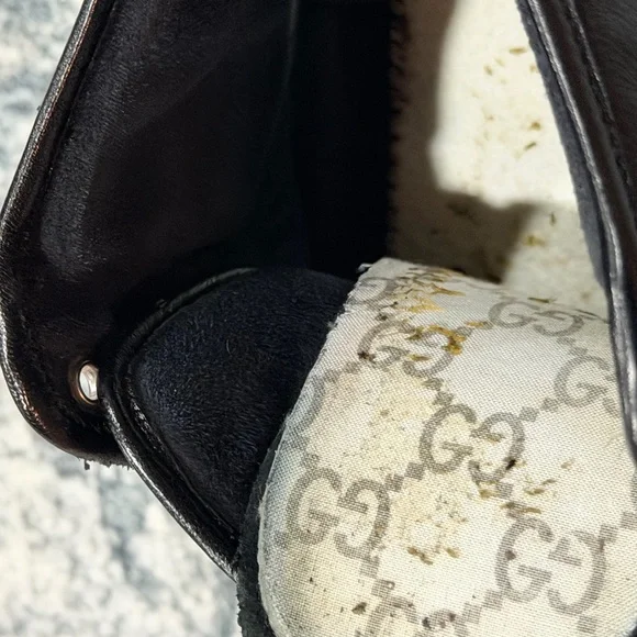 Gucci Black Guccissima Leather High Top Sneakers Size 9.5 - Picture 6 of 11